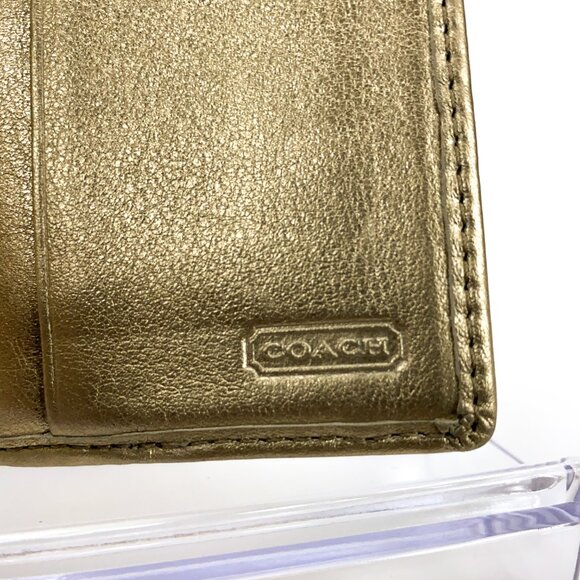 COACH Signature Monogram Wallet Card Holder w/Id Slot - Picture 5 of 10